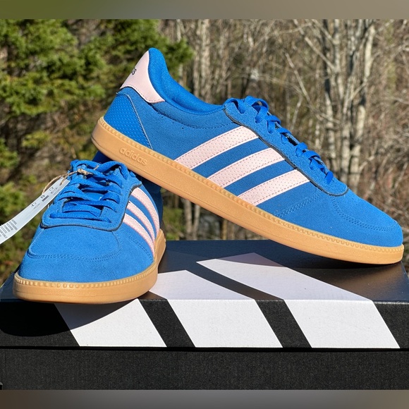 Adidas Breaknet Sleek Blue Low Casual Unisex Sneaker Womens 8 | 9 NEW - Picture 1 of 10